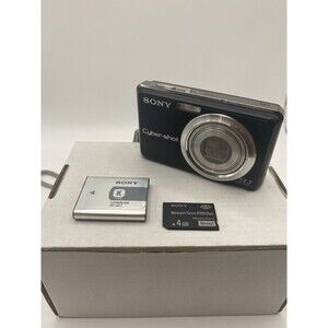 Sony Cyber-shot DSC-S980 12.1MP Digital Camera Black w/ Battery & SD Card Tested